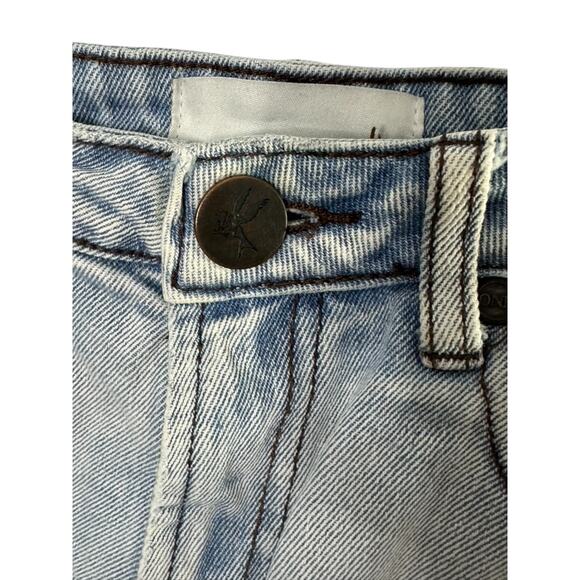 One Teaspoon Distressed Cut-off Light Rinse High Waist Denim Jean Shorts 26 / 2 - Picture 6 of 8